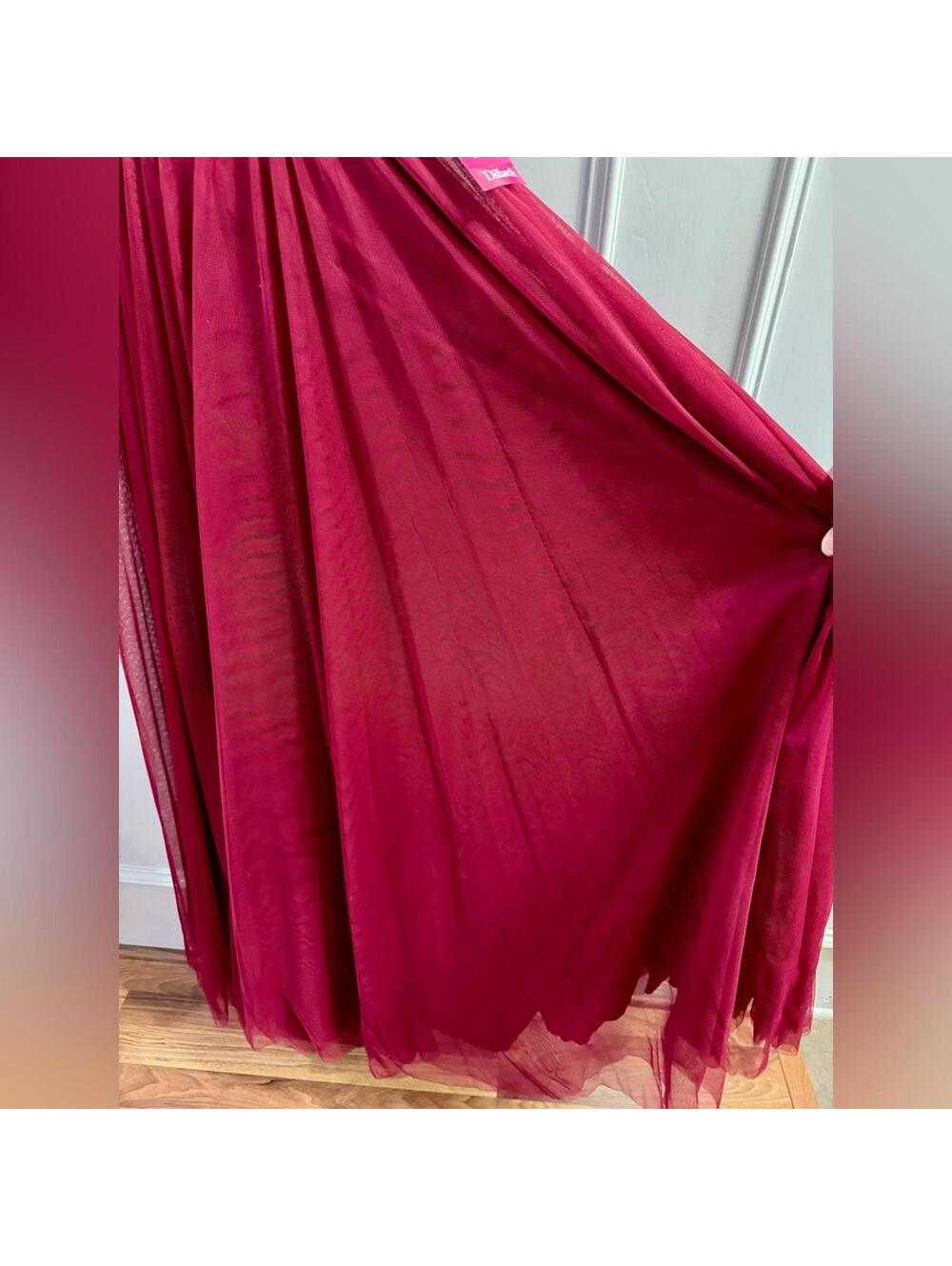 NWT Jodi Kristopher Red Embellished Prom Dress 7 - Picture 6 of 8